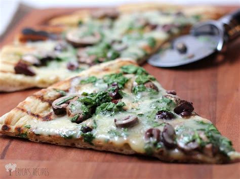 Grilled Bistro Pizza with Mushrooms, Kalamata Olives, and Fontina ...