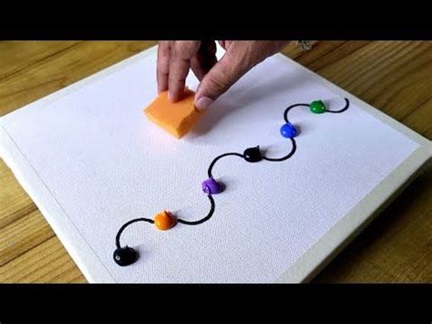 Easy Abstract Landscape Painting / How To Blend Colors Smoothly Using Sponge / Relaxi… in 2023 ...