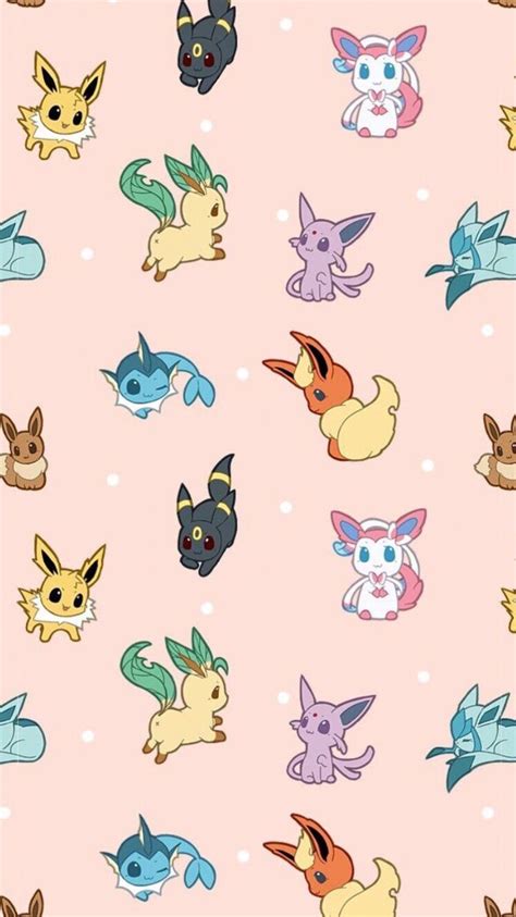 a pink background with many different pokemons on it