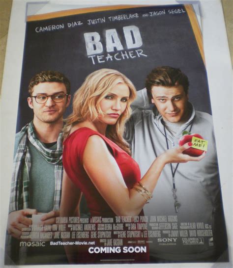 BAD TEACHER MOVIE POSTER 2 Sided ORIGINAL Ver C 27x40 CAMERON DIAZ | eBay