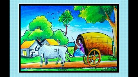 40+ Best Collections Easy Bullock Cart Drawing For Kids - Sarah Sidney ...