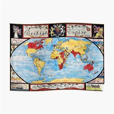 "Map of the British Empire 1921" Poster for Sale by CartographCraft ...