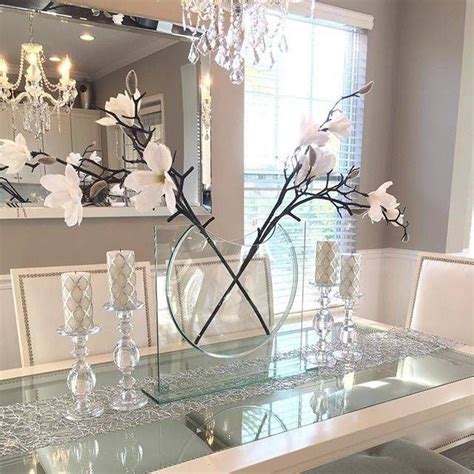 Dining Table Vase Ideas | Glass dining room table, Dinning room decor ...