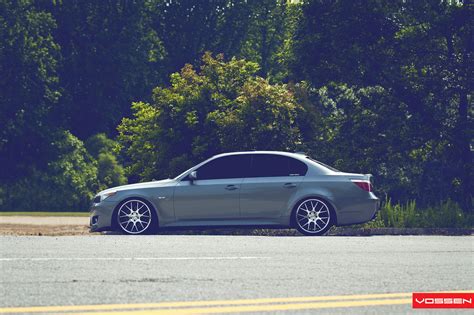 Stylish Chrome Vossen Rims with Splitspoke Design Enhancing BMW 5-Series — CARiD.com Gallery