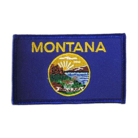 Montana Flag Patch State Mottos, Travel Memorabilia, Big Sky Country ...