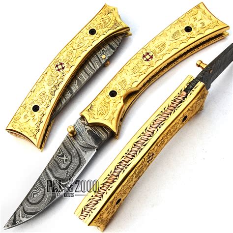 Handmade Damascus Folding Knives, Best Damascus Pocket Knife 9662