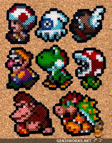 Mario Cast Members Perler by genjiworks Perler Beads, Hama Beads Mario, Perler Bead Patterns ...