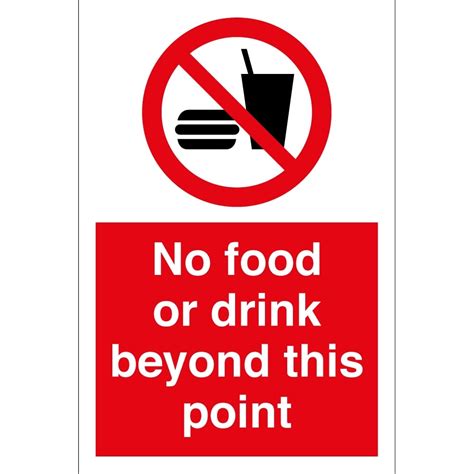 No Food Or Drink Beyond This Point Sign