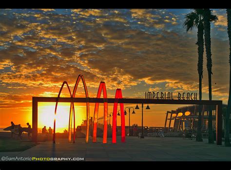 The Imperial Beach Pier under a Cloudy Sunset | Imperial beach pier, Imperial beach, San diego city