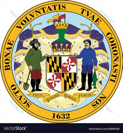 Coat arms maryland usa Royalty Free Vector Image