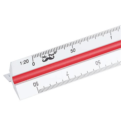 Buy Mr. Pen- Metric Engineer Scale Ruler, Ruler, 12" Aluminum Scale ...