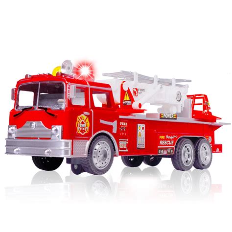 CifToys Amazing Fire Engine Truck Kids Toy: Best Large Bump & Go Rescue SOS Car With Realistic ...