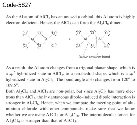 Write The Dimeric Structure Of AlCl3 Chemistry Chemical