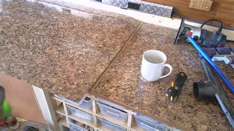 How to install laminate on counter tops - YouTube