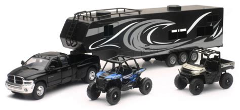New-Ray Toys Die-cast Replica RAM Dually With Toy Hauler 37046 for sale online | eBay