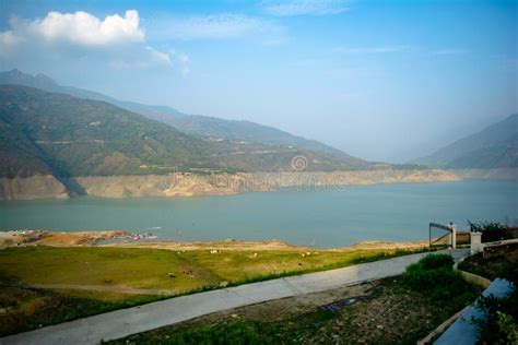 Tehri Lake Surrounded by Mountains in Uttarakhand, India, Tehri Lake is an Artificial Dam ...