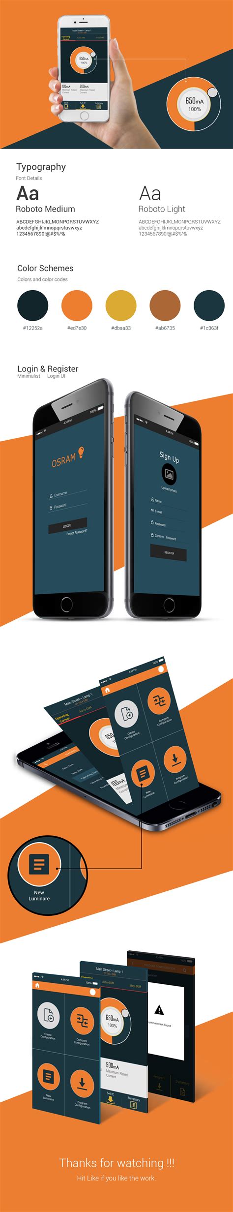 OSRAM LIGHTIFY, Mobile app design on Behance