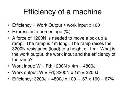 PPT - Mechanical advantage, Efficiency and WO WI PowerPoint ...