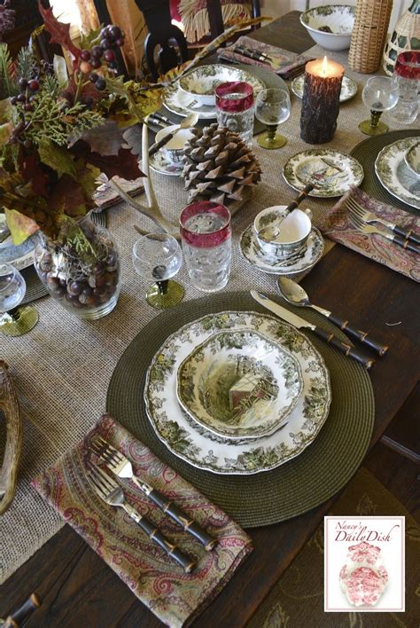 The History of Johnson Brothers and The Friendly Village Tablescape | Holiday table settings ...