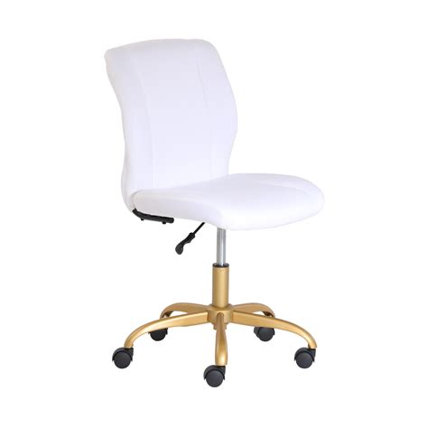 Mainstays Plush Velvet Office Chair, White - Walmart.com