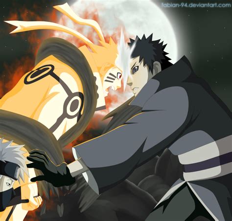 Wallpaper Naruto Vs Obito - Anime Full HD Wallpaper