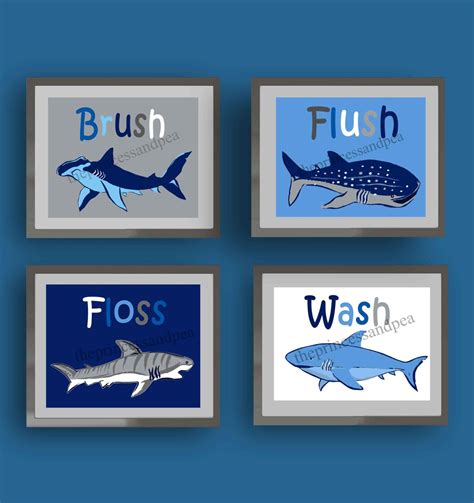 Shark wall art decor for boy bathroom shark bathroom rules | Etsy | Shark bathroom, Shark ...