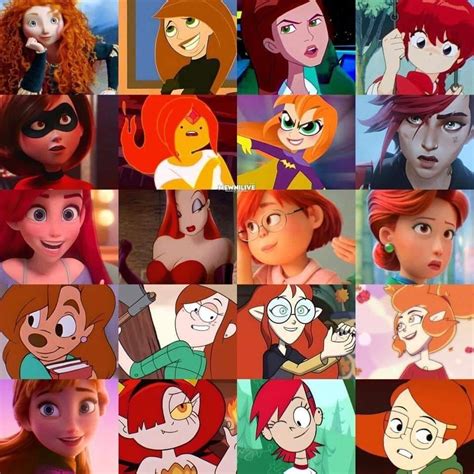 Female Disney Characters With Red Hair