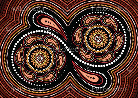 Aboriginal dot art vector painting. - Download Graphics & Vectors