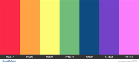 Rainbow colors palette Pantone style | Rainbow colors, Palette, Color palette