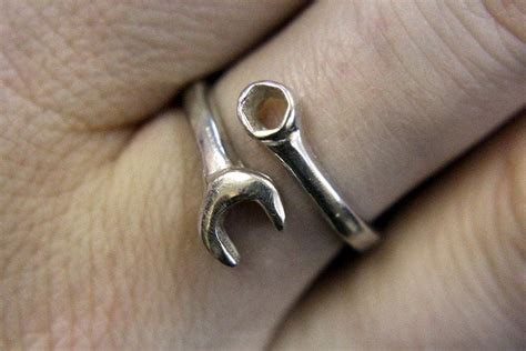 Spanner Wrench Ring Sterling Silver Spanner Wrench Ring Laies | Etsy