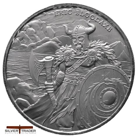 2022 Eric Bloodaxe Legendary Warriors 1oz Silver Bullion Coin