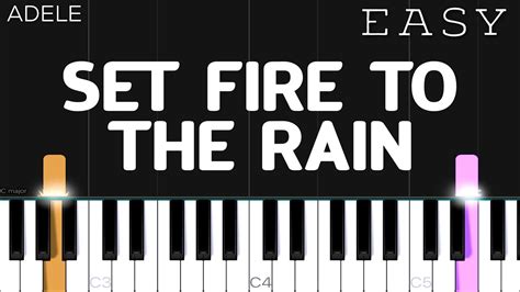 Adele - Set Fire To The Rain | EASY Piano Tutorial - YouTube