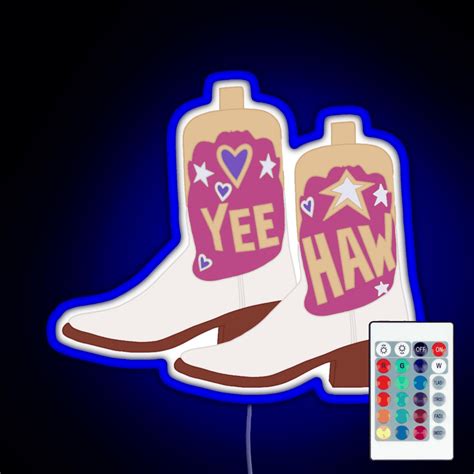 YeeHaw Cowboy Boots RGB neon sign