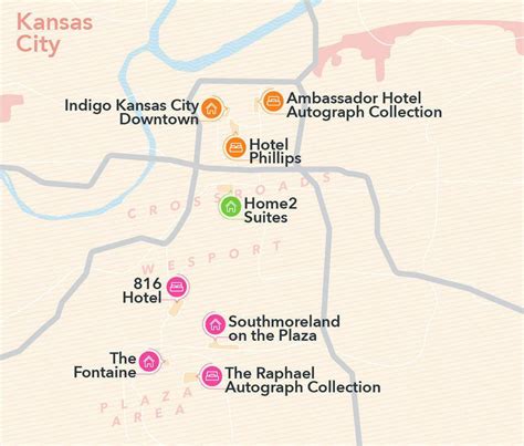 coolest hotels in kansas city map | Kansas city, Kansas city map, Kansas