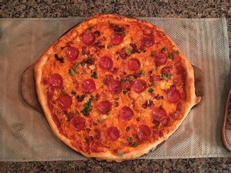 [Homemade] Pepperoni Bacon Pizza : r/food