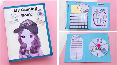 5 Easy Paper Games in a book / DIY Cute Gaming Book / How to make paper gaming book | DIY Paper ...