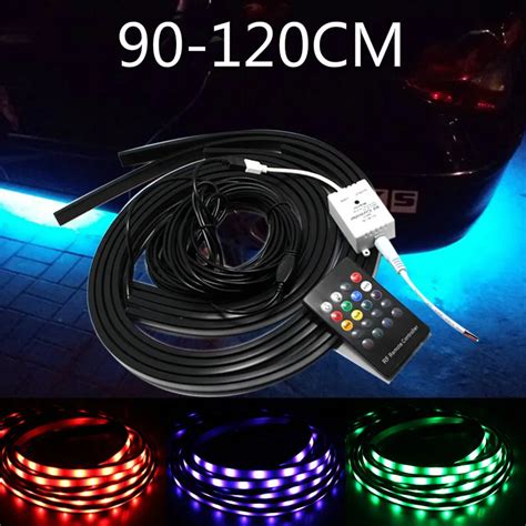 Car Styling RBG LED Light Sound Control Atmosphere Lights Car Chassis Decorative Lights Colorful ...