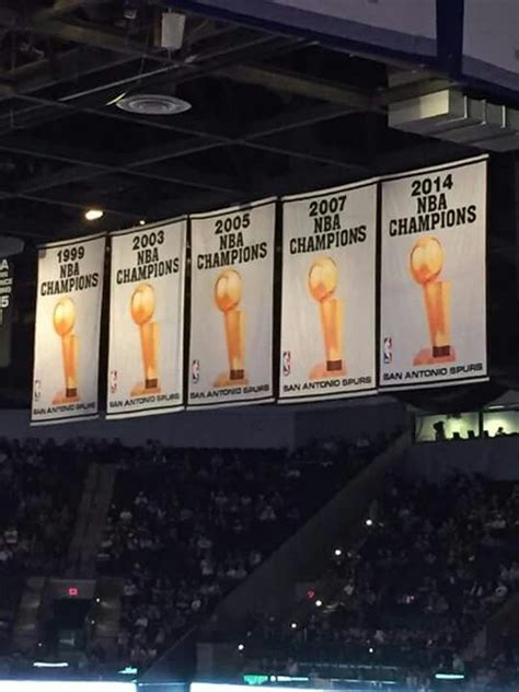 San Antonio Spurs NBA Championship Banners. | Spurs, San antonio spurs ...