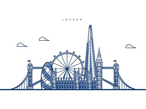 London skyline by Lewis Kay-Thatcher on Dribbble London Skyline Tattoo ...