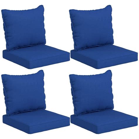 Outsunny 8-Piece Patio Chair Cushion and Back Pillow Set, Seat ...