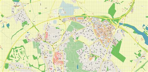 Colchester UK Map Vector City Plan High Detailed Street Map editable ...