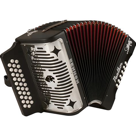 Hohner HA-3100 Panther GCF Diatonic Accordion Matte Black | Musician's Friend