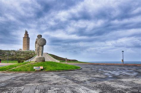 La Coruna, Spain, the Lighthouse Editorial Photography - Image of ...