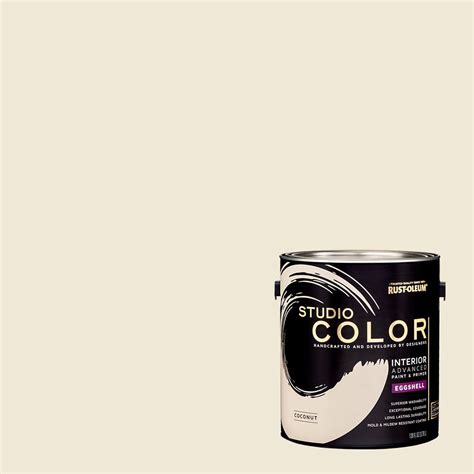 Rust-Oleum Studio Color Coconut, Interior Paint + Primer, Eggshell Finish, 2-Pack - Walmart.com ...