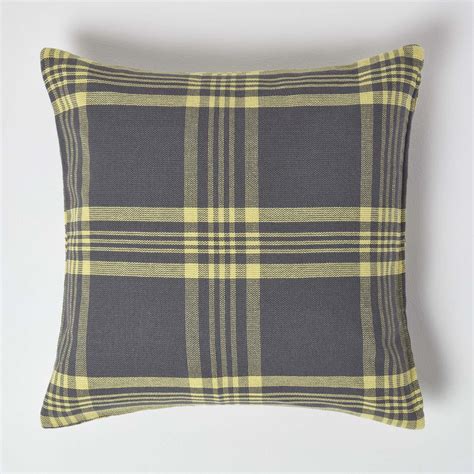 Tartan Check 100% Cotton and Polyester Sofa or Settee Cushion Covers Washable | eBay