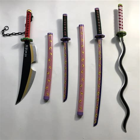 Demon Slayer Kimetsu No Yaiba Sword Iguro Obanai Cosplay Prop Tengen Props - CosplayWare