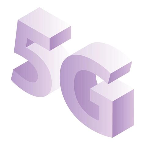 5g icon, isometric style 15510826 Vector Art at Vecteezy