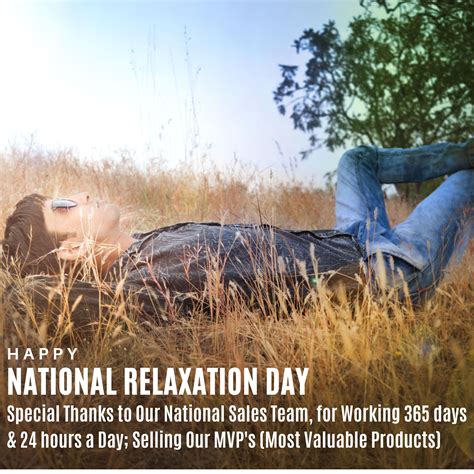 Happy National Relaxation Day! Just breathe and relax. Relaxation day is all about laying down ...