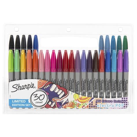 Sharpie 30 Pack / Count Fine Assorted Permanent Markers Pens Limited Edition Set | eBay