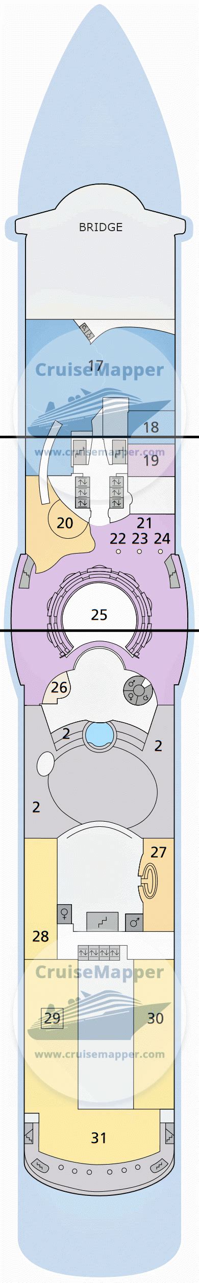 AIDAsol deck 11 plan | CruiseMapper